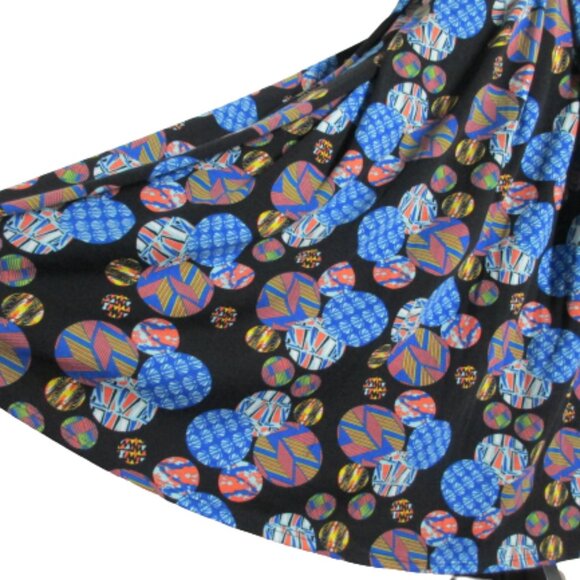 LuLa Roe Simple Comfortable Women Black Multi Colored Pleated Shirt - Picture 6 of 6